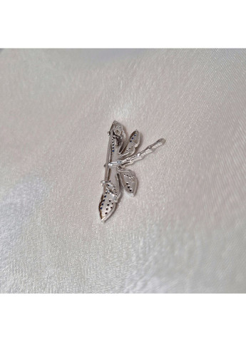 Серебряная Брошка Стрекоза с Разноцветными камнями серебро 925 пробы Родированное золото 375 048стр Nobrand (370438606)