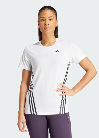 Біла всесезон футболка trainicons wrapping 3-stripes adidas