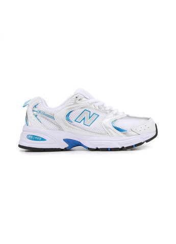КРОССОВКИ ЖЕНСКИЕ NEW BALANCE 530 WHITE SKY BLUE НЬЮ БЕЛАНС 530 No Brand белые демисезоны (367176885)