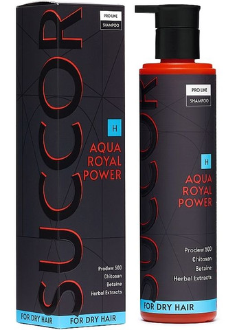 Зволожуючий шампунь для сухого волосся Aqua Royal Power Shampoo 400ml (1433688-25639075) SUCCOR (368615673)
