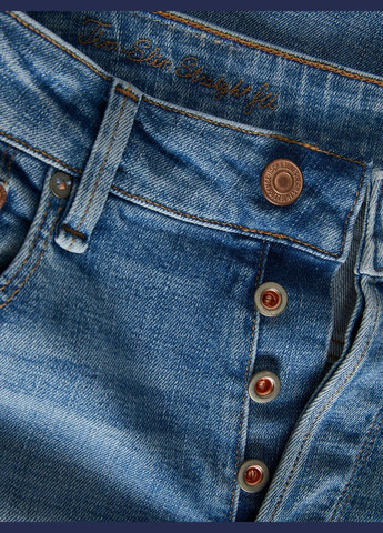 Голубые демисезонные прямые джинсы Tim Davis JJ 074 Noos 12229815 JACK&JONES