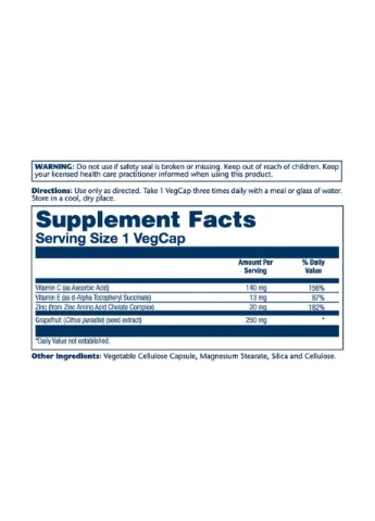 Екстракт насіння грейпфрута Grapefruit Seed Extract 250 мг 60 веганських капсул Solaray (361115121)