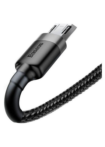 Кабель Cafule Cable USB for Micro 2.4A 1 м Gray/Black (CAMKLF-BG1) Baseus (333031889)