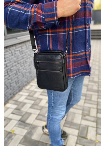 Чоловіча шкіряна сумка Manway Compact Black No Brand (368390034)