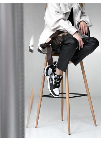 КРОСІВКИ ЖІНОЧІ NIKE AIR JORDAN 1 RETRO MID BLACK WHITE GREY SHADOW НАЙК АІР ДЖОРДАН No Brand сірі демісезони (367170159)