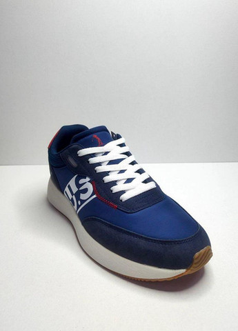 Синие демисезонные кроссовки u.s. golf club, размер 40, стелька 26 см, с белым US