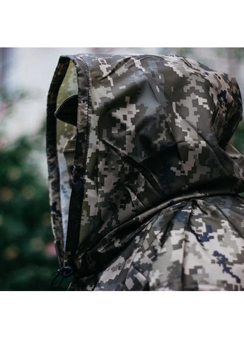 Тактический армейский военный 3в1 пончо (дождевик) 250×150 см водонепроницаемая палатка с капюшоном Пиксель No Brand (361669603)