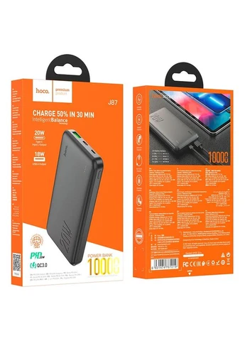 Внешний аккумулятор PD20W+QC3.0 power bank(10000mAh) Black (6931474761019) Hoco J87 Tacker (361348191)