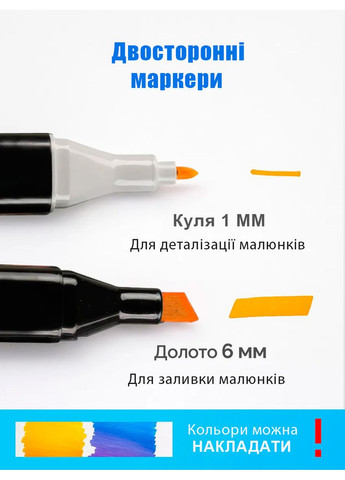 Набір скетч-маркерів 204 шт. для малювання двосторонніх Touch (323014412)