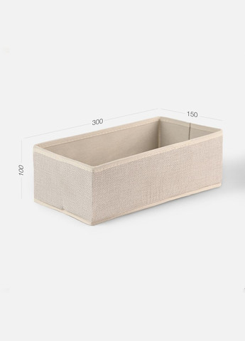 Ящик для зберігання MY HOME 30х15х10 см Кремовий (TH-28 CREAM) МВМ (365280705)