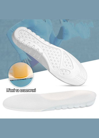 Легкие ежедневные стельки в спортивную обувь из пены EVA обрезные белого цвета размера 38-40 No Brand (314872830)