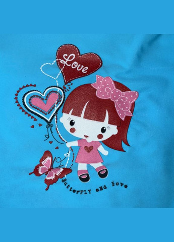 Голубой летний сдельный купальник для девочки "" 92-116 см голубой (0990) слитный Keyzi Scarlet