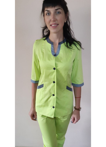 Жіночий медичний костюм Веселка котон три чверті рукав No Brand (361360061)