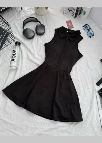 Чорна повсякденний жіноча сукня-комбінезон Гермес однотонна