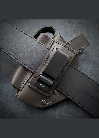 Кожаная кобура поясная под ПМ| на скобе, темное масло №2 No Brand (339621566)
