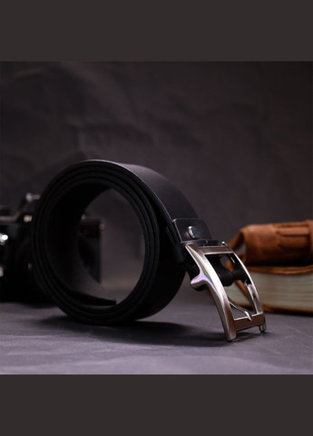 Мужской ремень кожаный под брюки 11689 Черный Grande Pelle (302972110)