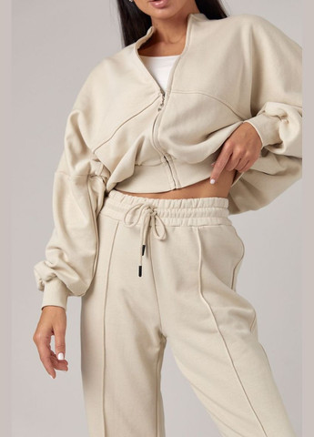 Спортивный костюм с прямыми штанами и кофтой на молнии 561 Lurex (315799429)