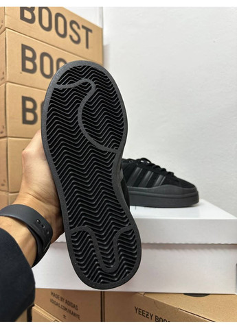 КРОССОВКИ ЖЕНСКИЕ ADIDAS CAMPUS X BAD BUNNY ALL BLACK АДИДАС КАМПУС No Brand чёрные демисезоны (368869765)