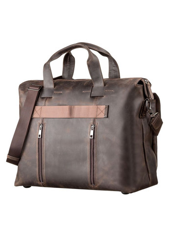 Большая сумка мужская кожаная через плечо 11119 Коричневая Shvigel (302008607)