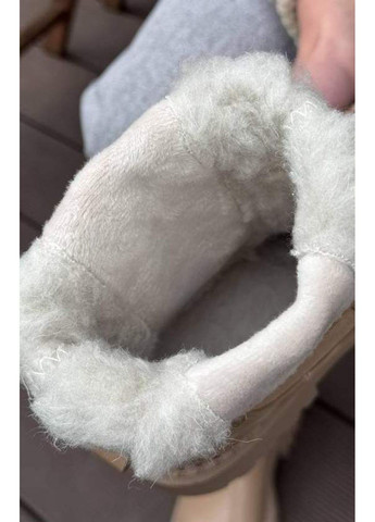 Зимние ботинки женские mei de li зимние бежевые Meideli прессованная кожа