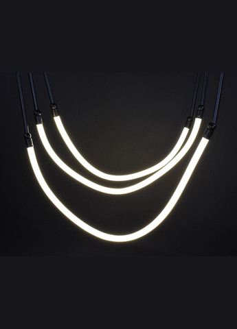 Люстра светодиодная подвесная LED светильник для квартиры на потолок лэд 27251 Черный 50-130х80х80 см. Sunnysky (364758427)