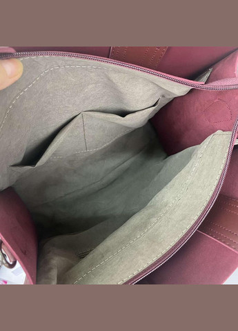 Женская сумка из натуральной замши с змеиным принтом бордовая (sku_817) No Brand (330576851)