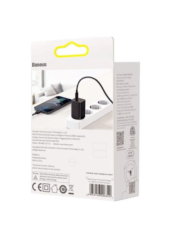 Зарядное устройство для (CCSUPP-E01) Baseus Super Si Pro Quick Charger C+U 30W black (370018155)