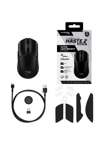 Мышка (6N0B0AA) HyperX Pulsefire Haste 2 Wireless Black (366692515)