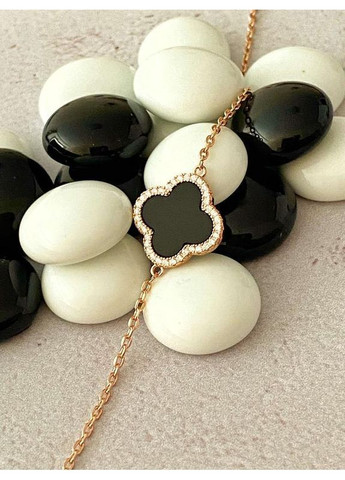 Позолоченная Цепочка (Колье) "Клевер" 40см-45см + Браслет. Позолота No Brand (364502972)