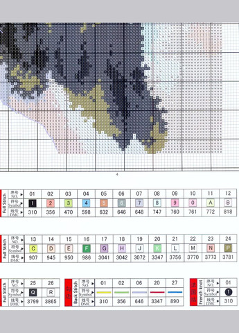 Набір для вишивання за нанесеною на канву схемою "Beautiful cow" . AIDA 14CT printed, 38*38 см Joy Sunday (313613288)
