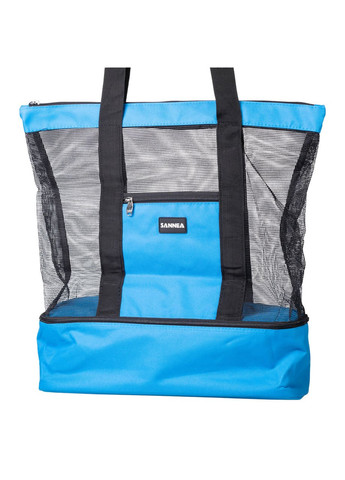 Пляжная сумка холодильник термосумка для пикника и природы голубая вместительная с влагозащитой ProDobro (364192077)