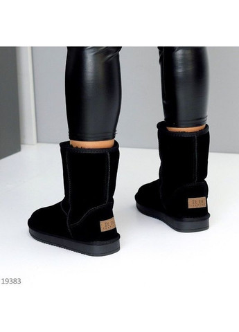 Классические угги натуральная замша, зимние сапожки, зимние сапоги, сапожки зимние черные код 118111 ITTS (364658739)