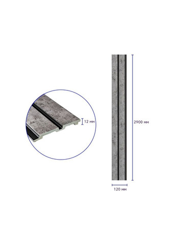 Декоративна PS рейка 122x2900x12мм (D) SW-00001752 Sticker Wall (298046354)