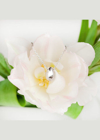 Комплект срібний Лаконічність сережки та кольє підвіс крапля на лацюжку No Brand (362177048)