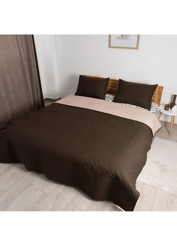 Евро покрывало 220*240 см с наволочками 50*70 см, двустороннее Коричневое (23890220240) ТЕП (365851960)