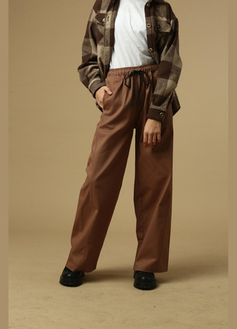 Коричневые спортивные, повседневный, кэжуал, джинсовые демисезонные карго, палаццо брюки IRmAS