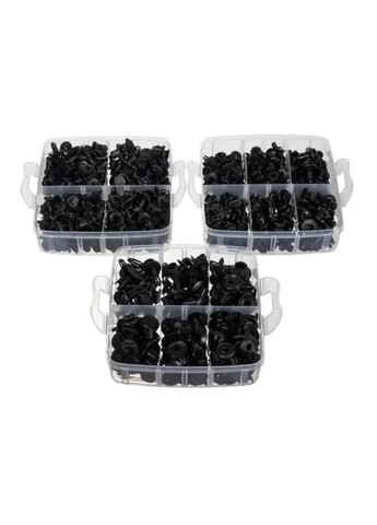 Набор комплект клипс зажимов запонок для обшивки автомобиля машины 16 размеров 620 элементов (477911-Prob) Unbranded (300842066)