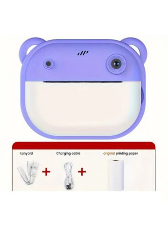 Детский фотоаппарат с мгновенной печатью и термопринтером AX-3111 фиолетовый No Brand (326800948)