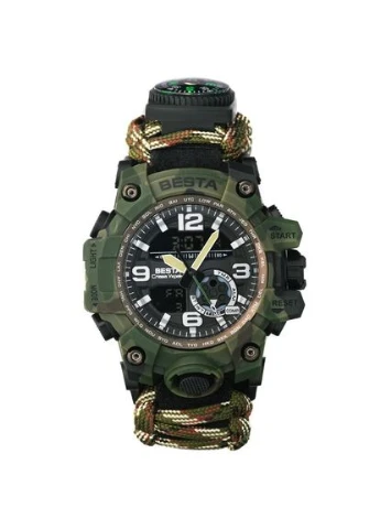 Чоловічий спортивний водостійкий тактичний з компасом годинник Box Military Light подарунковий набір, з компасом Besta (377734113)