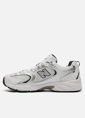 Світло-сірі Осінні кросівки чоловічі New Balance 530 White Silver Navy MR530SG