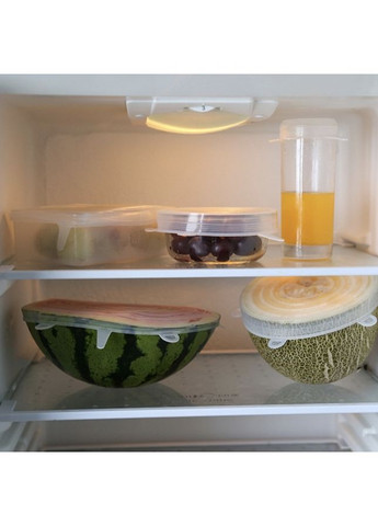 Набор универсальных силиконовых крышек для посуды, тарелок, мисок, 6 шт. China (366874381)