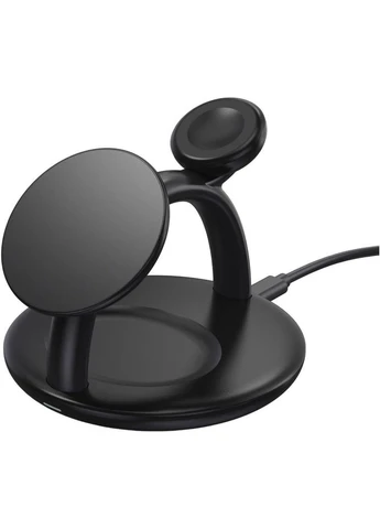 Беспроводное зарядное устройство T587-F Magnetic 3 в 1 Wireless Charging Stand Black [101519] CHOETECH (400986965)