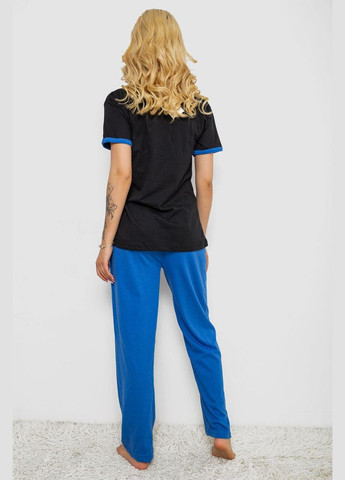 Чорна піжама жіноча з принтом Ager 243R20257