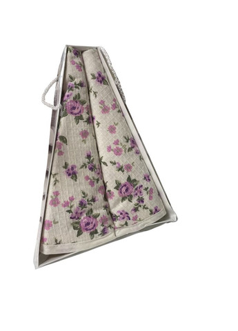 Набір 2 вафельні рушники кухонні 60х60 см ROUND TOWEL різнобарвний TC303375771 TURComFor комбінований