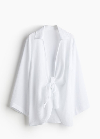 Белое пляжное платье H&M с цветочным принтом