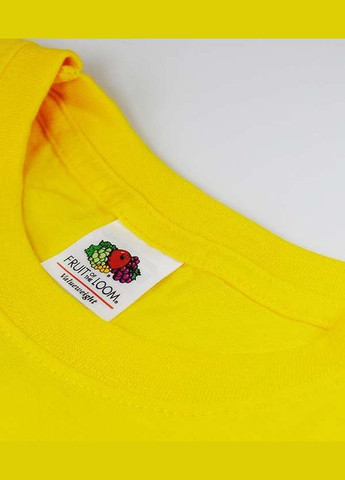 Желтая футболка мужская valueweight ярко-желтый (0610360k2m) с коротким рукавом Fruit of the Loom