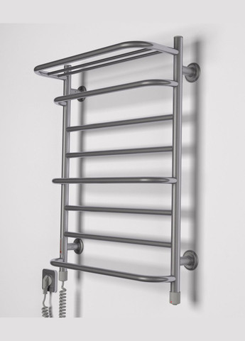 Сушарка для рушників електрична ТЕПЛИЙ СВІТ Комфорт P1 срібло L з кнопковим регулятором "Зима-Літо" Теплий світ (317937529)