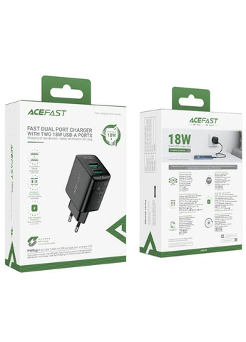 СЗУ A33 QC18W (USB-A+USB-A) dual port Acefast (291881631)