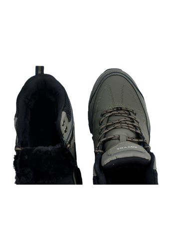 Зеленые зимние кроссовки 7244002 46 цвет оливковый Royyna