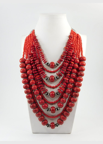 Эксклюзивное ожерелье "Девьятирядне" Коралл (Коллекция "Этника") Fursa fashion (322314658)